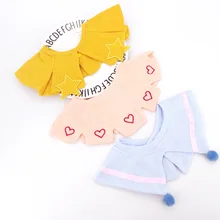 Хлопковый марлевый нагрудник для малышей, декоративные аксессуары, полотенце с вышивкой, искусственный воротник, детская отрыжка, одежда в Корейском стиле