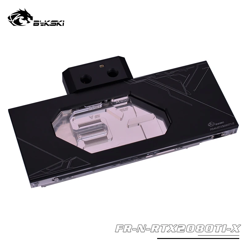 Bykski водоблок для NVIDIA 2080 2080TI, VGA GPU кулер с температурным дисплеем экран FR-N-RTX2080TI-X(черный