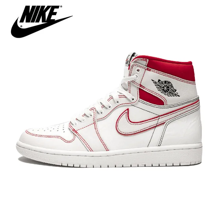 555088 001 Air Jordan 1 ретро высокие OG "Phantom" мужские новые Sail черные кроссовки 555088-160 - Цвет: 555088 001