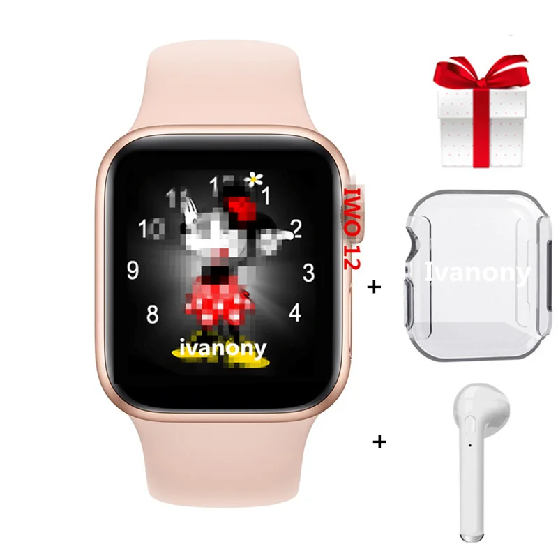 B Часы SmartWatch IWO 12 40 мм 44 мм, умные часы для женщин, монитор сердечного ритма, секундомер, дистанционное управление музыкой, умные часы для Iphone Samsuang VS IWO11 - Цвет: B