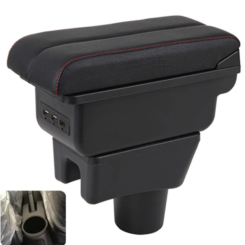 Для Mitsubishi mirage Space Star подлокотник коробка с зарядкой от usb повышают двухслойный