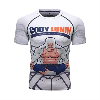 

2020 Quick-Dry Gym t shirt men rashguard running tshirt 3D snake print Compression Socks Men Fitness Brand Long sleeves