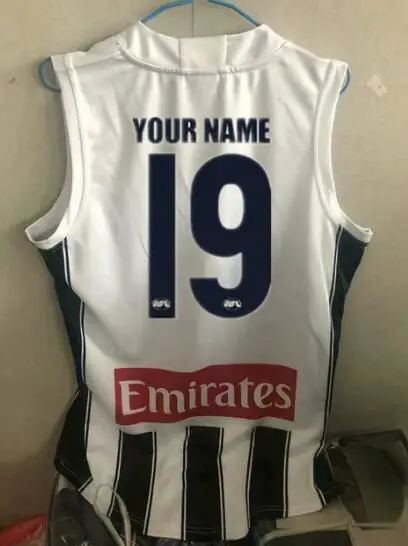 Print name number AFL COLLINGWOOD MAGPIES домашний трикотаж размер S-3XL - Цвет: Print name number