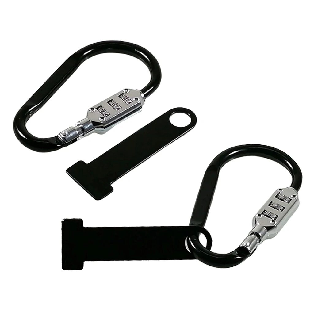 2pcs Security Motorbikes Helmet Lock Combination Code Lock with T-Bar Anti-theft