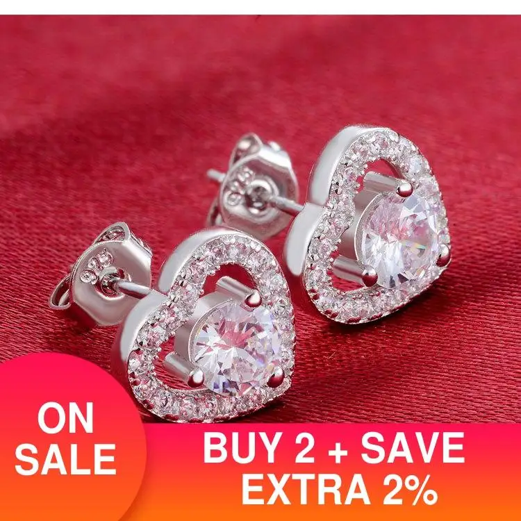Реальные 925 стерлингового серебра AAA циркон серьги гвоздики для женщин Brinco модные