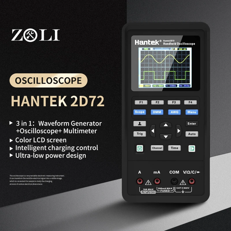 Hantek 2 in 1 Handheld oscilloscope 2C42/2C72/2D42/2D72 DMM Multimeter tester Hantek 2 in 1 Handheld oscilloscope 2C42/2C72/2D42/2D72 DMM Multimeter tester