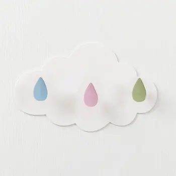 

1 pc Fashionable Anti-shedding Nail-free Cloud shape hooks with 3 hooks