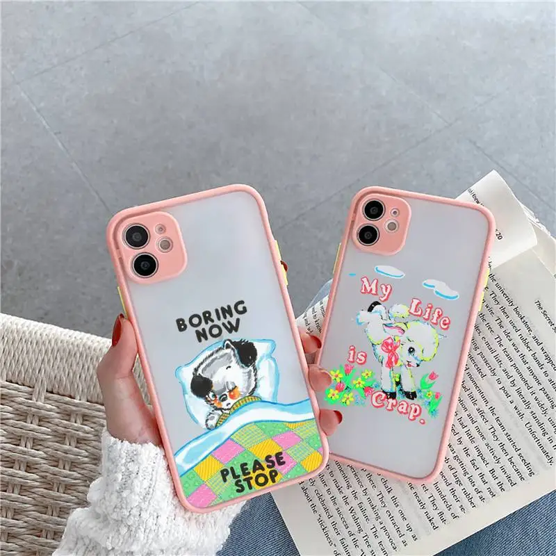 Подарочный Матовый Прозрачный чехол для телефона с изображением овец собаки моя