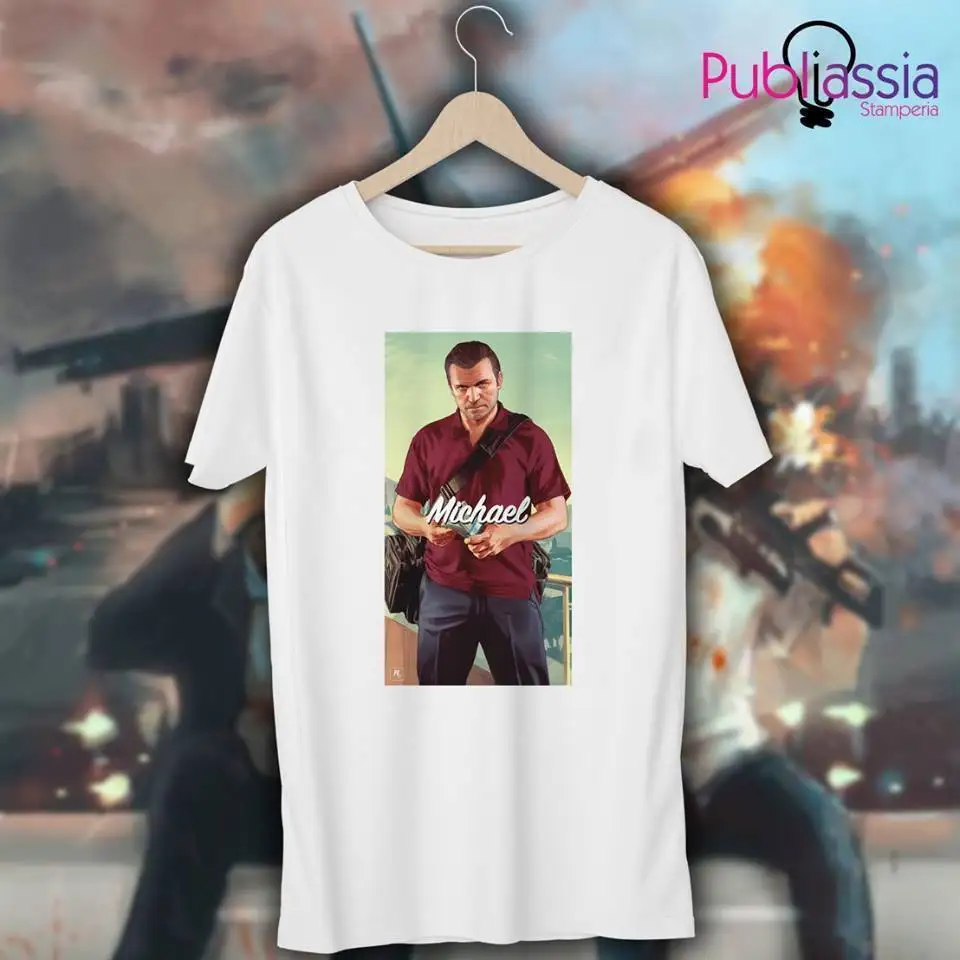 GTA 5 Футболка maglietta 9 Grand Theft Auto vice city Trevor ps4 xbox idea regaloCool Повседневная Мужская модная