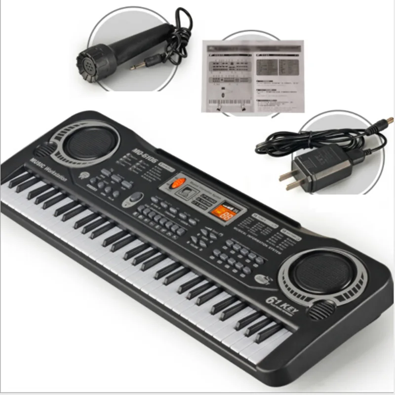 US Fashion Multi-function 61-key Music Electronic Piano Kids Early Education Toy