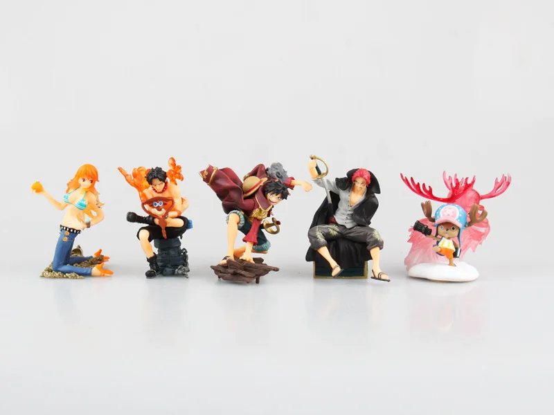 Одна часть 1 S 5-piece Story Article Luffy Ace Nami Gismo сцена симпатичная капсула игрушка кран машина Гараж Комплект