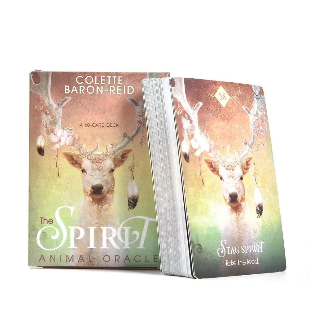 68 шт. карт Таро для Spirit Animal Oracled Adventure настольная игра карточная игра набор гаджет для общения для семьи детей - Цвет: Yellow