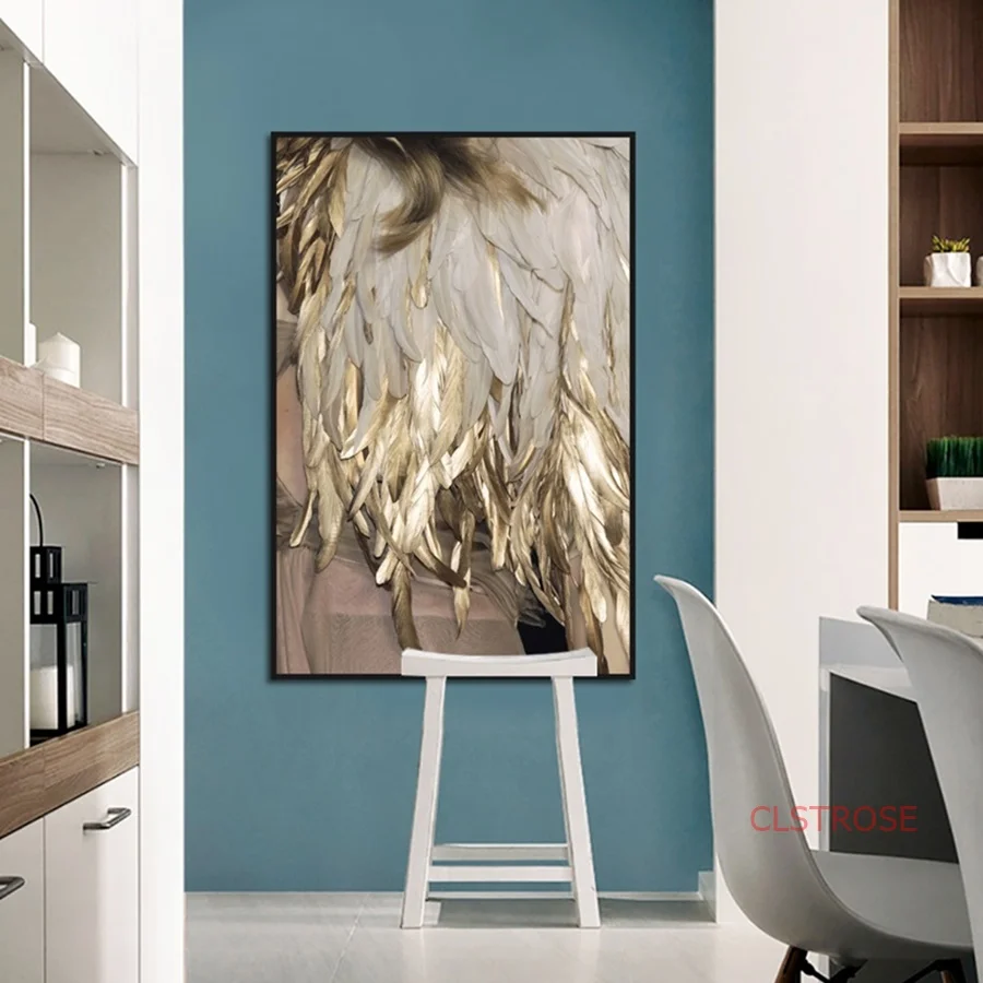 

Modern Minimalist Abstract Art Poster Feather Canvas Painting For Living Room Nordic Home Decoration Wall Art Canvas Picture