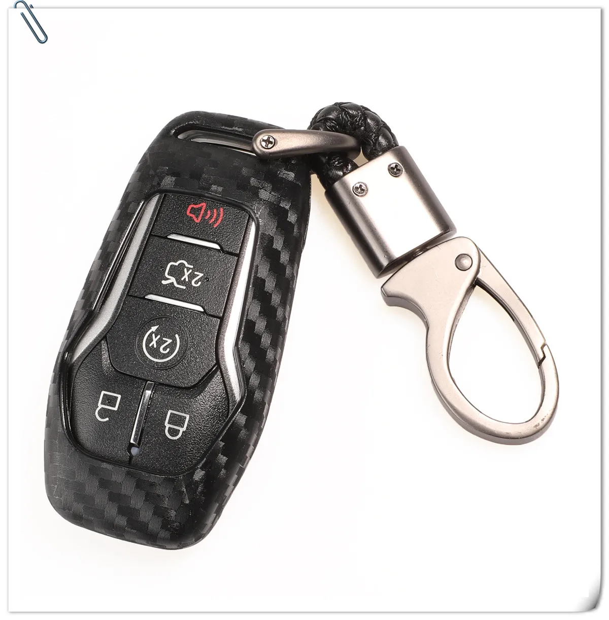 Keyforkess Cover per chiave automatica in Silicone morbido in fibra di carbonio per Ford Lincoln Escape Explorer Flex Flex Taurus Fusion Car Styling 9 Keyforkess Cover per chiave automatica in Silicone morbido in fibra di carbonio per Ford Lincoln Escape Explorer Flex Flex Taurus Fusion Car Styling - Hcc711d4287e04c40a6b32f2122d6bf4f1