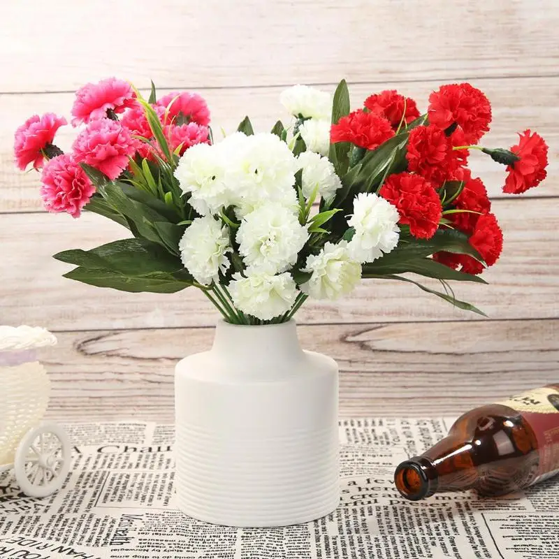

Splendid Artificial Carnations Flowers Bouquet DIY Flower Mother's Day Gifts Wedding Home Christmas Decoration Photographic Prop