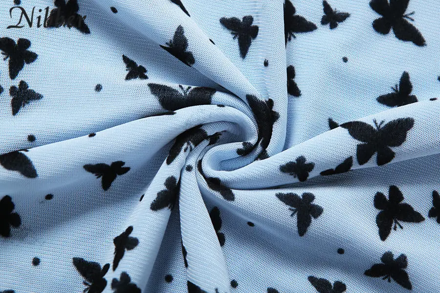 Nibber cute Harajuku style Butterfly pattern sling dress for women 2020 hot High-quality streetwear cansual bodycon mini dresses