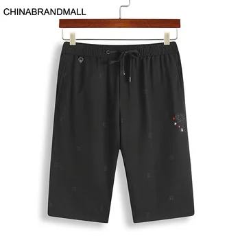 

Thin Section Men Youth Fat Man Plus Fat Plus Size Leisure Printing Speed Dry Shorts