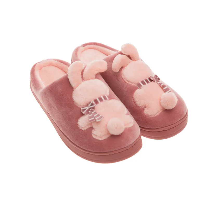 Cartoon Rabbit Warm home slipper woman shoes winter warm Non-slip Floor Home Slippers Indoor Shoes woman Large Size slipper