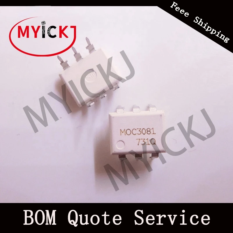 10 шт. MOC3081 DIP 6-Pin DIP перехода через ноль Оптоизоляторы Triac драйвер Выход микросхема DIP6