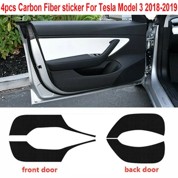 

4Pcs Anti Kick Pad Interior For Tesla Model 3 2017-2019 Sticker Set Wear-resistant Anti Dirt