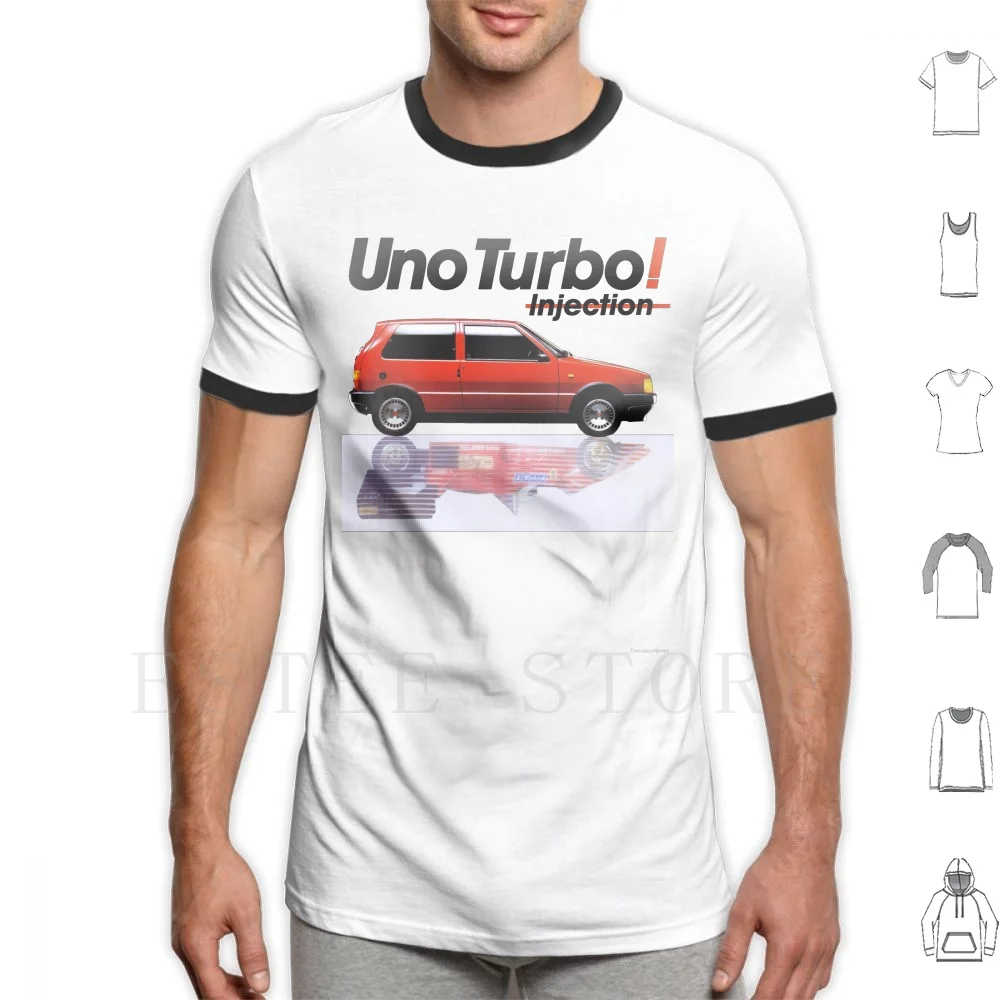 Fiat Uno Turbo T Shirt Stampa Cotone Fiat Uno Mini Supermini Compact Subcompact Hatchback Hot Hatch Boy Racer Xr3 Gti 1980S