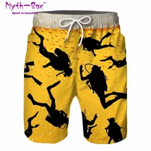 Мужские пляжные шорты, шорты для плавания, шорты с 3D принтом, шорты для серфинга, Мужская одежда для плавания, свободные плавки для серфинга, купальный костюм