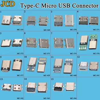

JCD 1PCS High speed data interface micro 3.1 usb USB-C USB 3.1 Type C mother Socket Connector SMT type charging interface