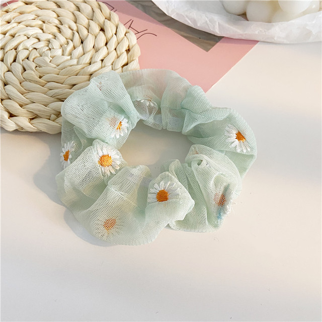 Silk Rainbow Scrunchies For Women Girls Gum Hair Tie 1PCS Hair Rope Rubber Bands Ponytail Hold Hair Accessories