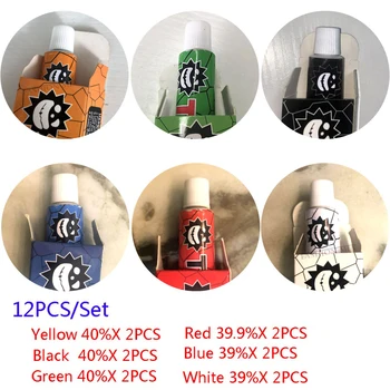 

12Pcs/set Tattoo Painless Cream Variety tktx Tattoo Care Cream Before Operation for Permanent Makeup Eyebrow Lip Body Tattoo 10G