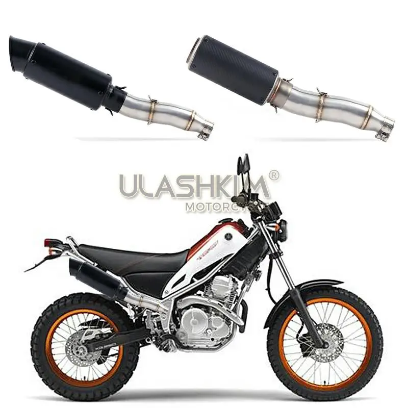 Полная выхлопная система мотоцикла глушитель Escape slip on для YAMAHA XG250 XT250 модифицированный контакт средняя труба адаптер подключения