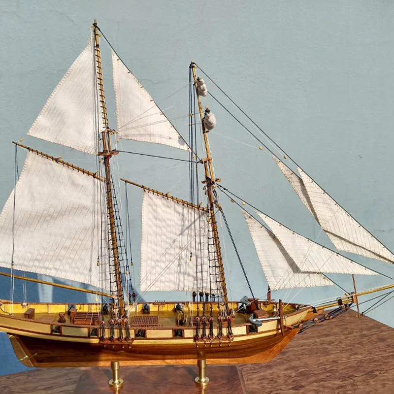 The HARVEY 1847 ship model Scale 1/96 Laser-cut Wooden sailboat Model kit 