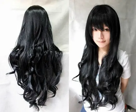 Long volume Heat Resistant Synthetic Hair Wig Women Universal Cartoon Cosplay Wig Anime Costume Party Wigs + Cap