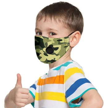 

21 Patterns Children Kids Print Adjustable Reusable Breathable Valving Mask Camouflage Animal texture Mouth Cover Mascarillas