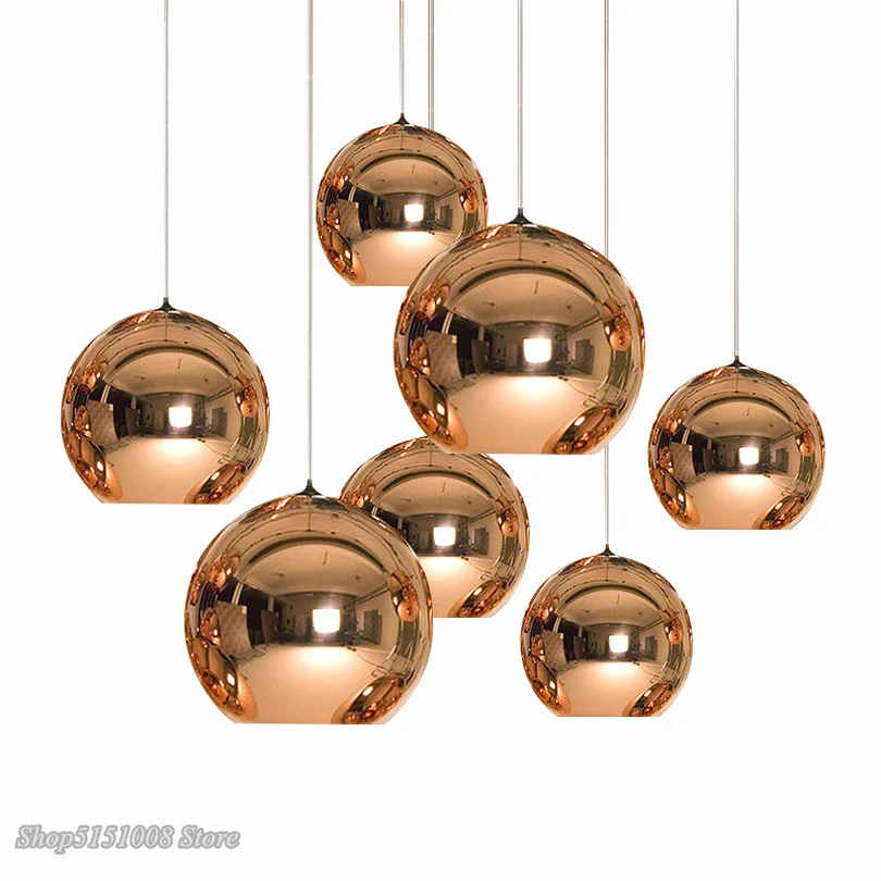 Светодиодная люстра современный потолочный светильник в виде стеклянного шара с