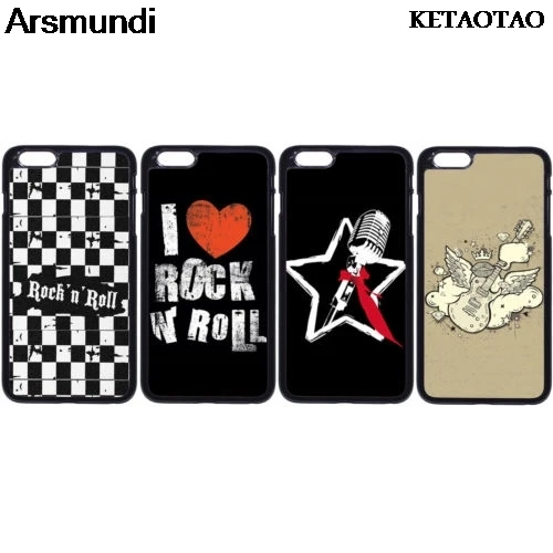 KETAOTAO DIY музыка I LOVE Rock N Roll гитарные чехлы для телефонов iPhone 4S 5C 5S 6S 7 8 Plus X Samsung чехол