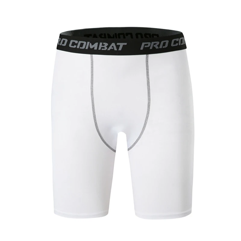 Мужские спортивные шорты для фитнеса с эластичной резинкой на талии, обтягивающие короткие штаны, дышащие брюки спортивные колготки, спортивная одежда