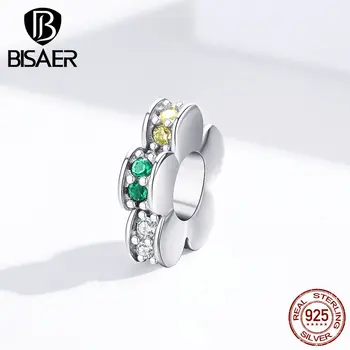 

Spacer BISAER 925 Sterling Silver Blooming Flowers Beads Spacer fit for Women DIY Bracelets Silver Jewelry Making EFC114