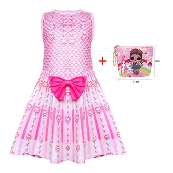

2020 new surprise cartoon sleeveless performance suit haha dress doll girl cute princess print gift dress