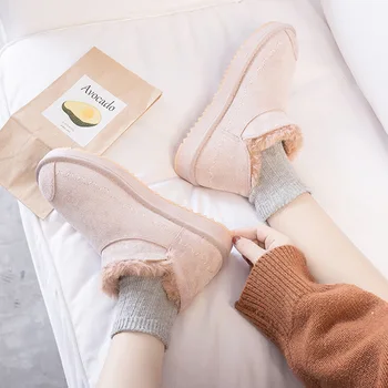 

2019 New Winter Basic Snow Boots Female Korean Version of The Wild Fashion Boots Female Students Short Bread Shoes