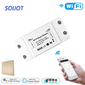 

1pc MS-101 WiFi Smart Light Switch Universal Breaker Timer Smart Life APP Wireless Remote Control Works with Alexa Google Home