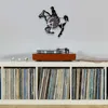 Horseback Riding Vinyl Record Wall Clock Equestrian Horse Race Art Timepieces Horseman Home Decor Equine Cheval Riding Gift 4