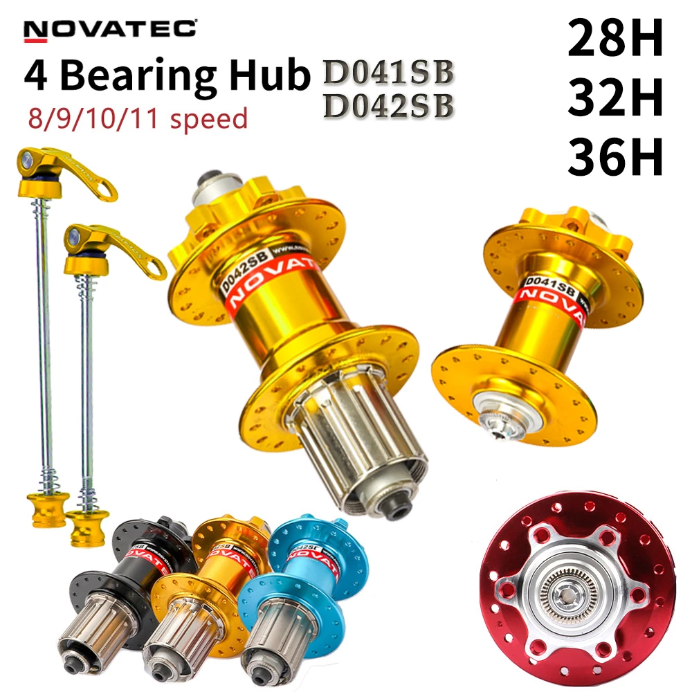 Novatec D042sb D041sb Mtb Hub 28 32 36 Hole Front Rear Thru Axle 6