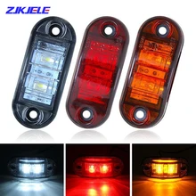 

2pcs Led Side Marker Lights Waterproof Piranha Blinker LED for Trailer Trucks Caravan Side Clearance Signal Alarm Lamp Amber Red