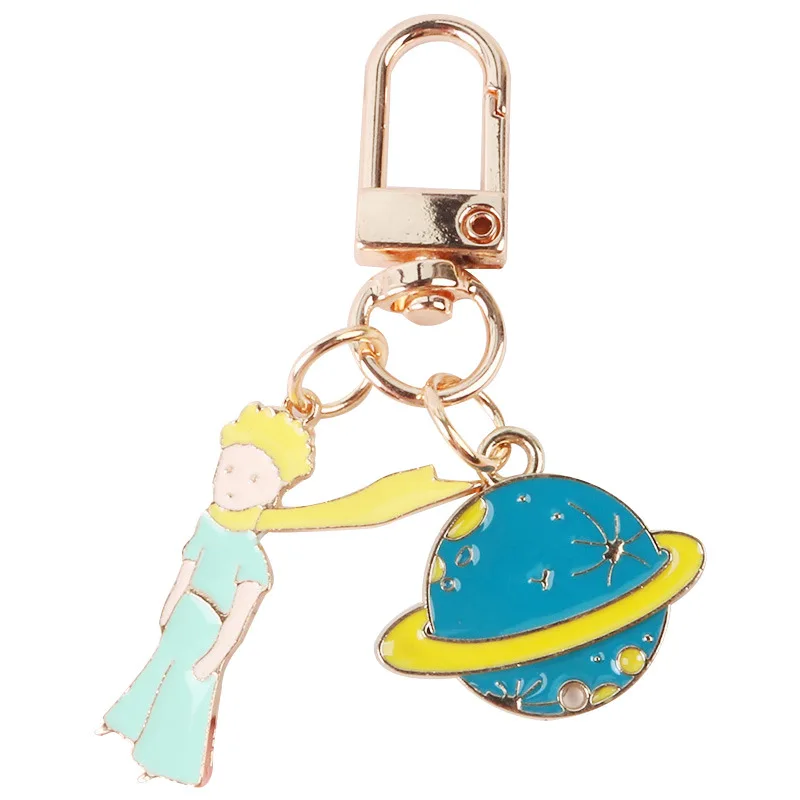 Модный брелок для ключей с изображением Маленького принца и розы милой вселенной