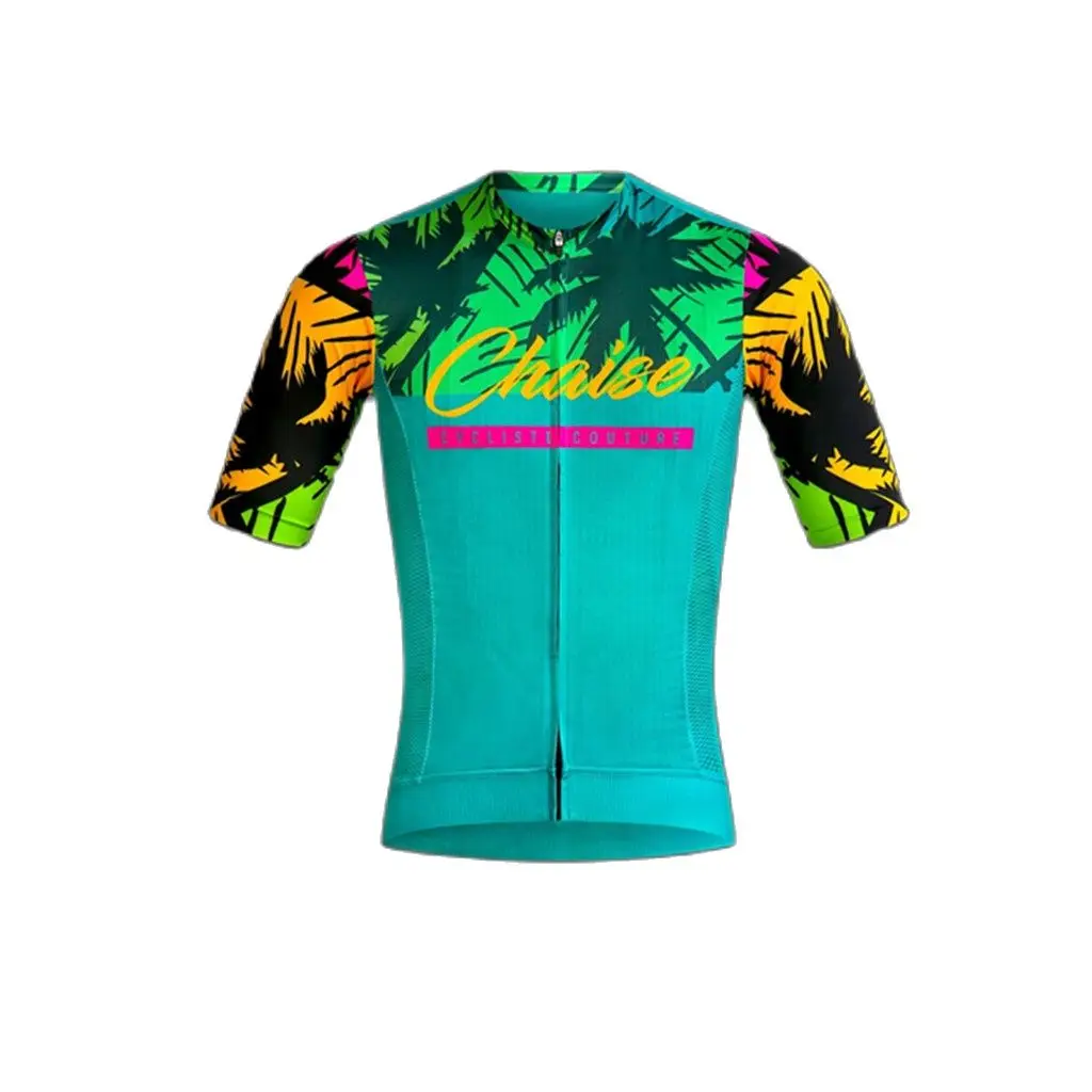 

Chaise Cycliste Miami Jersey Men's Short Sleeve Shirts Combination Light Breathable Fabrics Ropa Ciclismo Maillot Hombre Go Pro