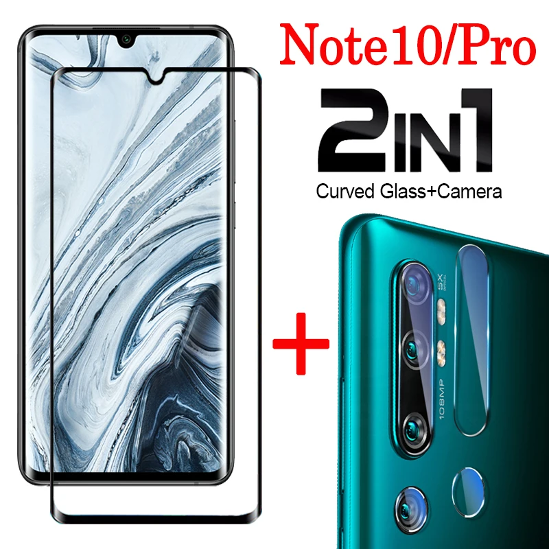 

2in1 Protective Glass Armored For Xiaomi Mi Note 10 Note 10Pro Screen Protector Xiomi Xaomi Note10 Pro Cam With Camera Lens Glas