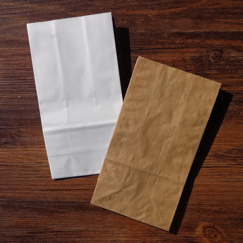 8 шт. белая крафт-бумага, стоячие пакеты, сувенир, открытая бумага для упаковки подарка, подарочная упаковка