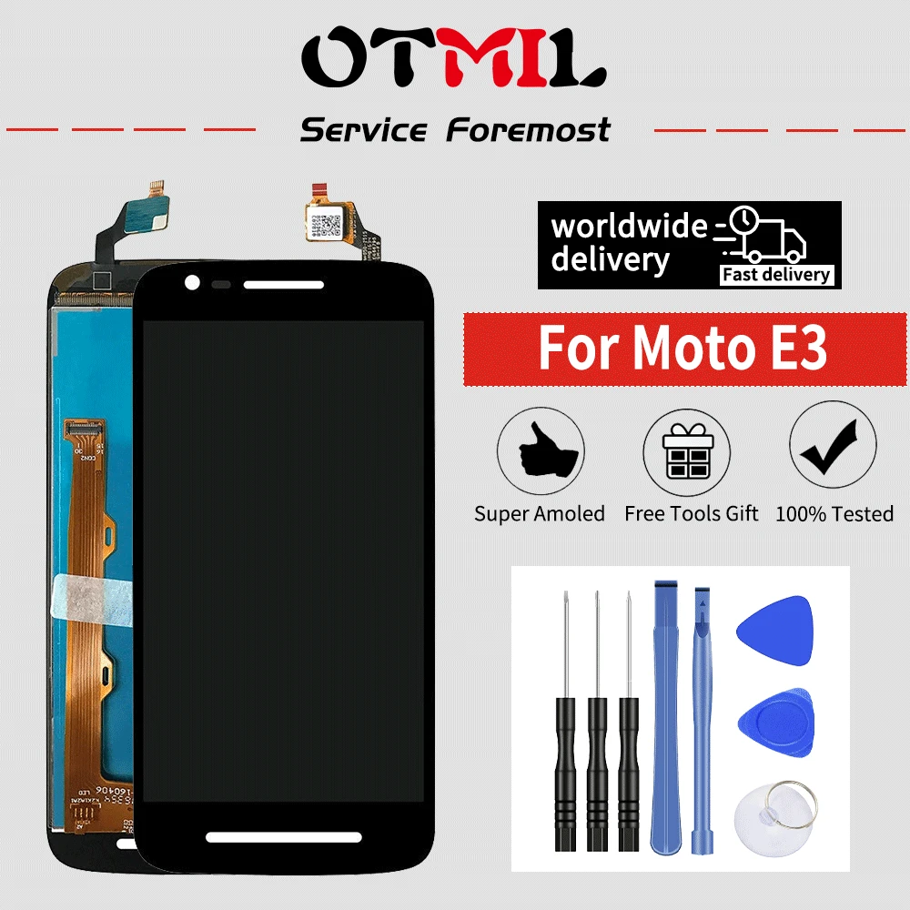 

5.0" Original For Motorola Moto E3 Display LCD Digitizer Touch Screen Assembly For MOTO E3 XT1700 XT1706 LCD Display Replacement