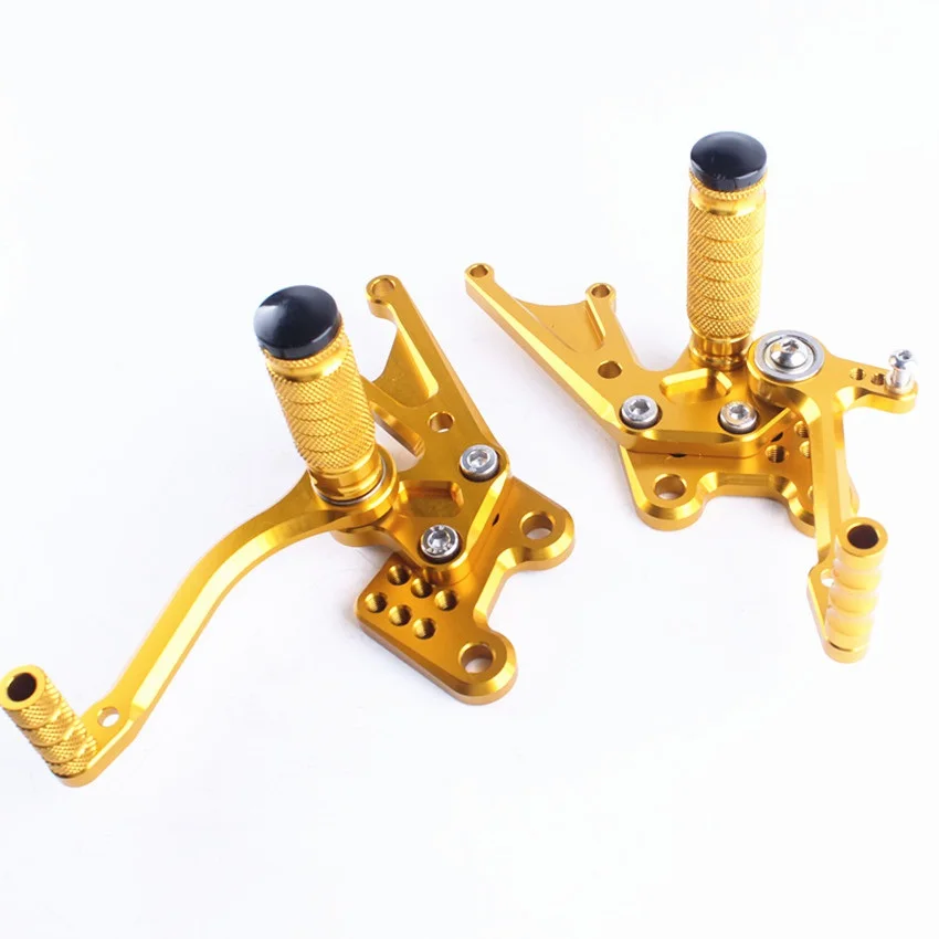 CNC регулируемые Задние подножки педали для Kawasaki Ninja ZX14R 2006-2011 2007 2008 2009 2010 Золото