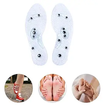 

1 Pair Transparent Silicone Massage Insoles Magnetic Massage Insole Gel Pad Foot Relax Cushion Health Shoe Insole For Man Women